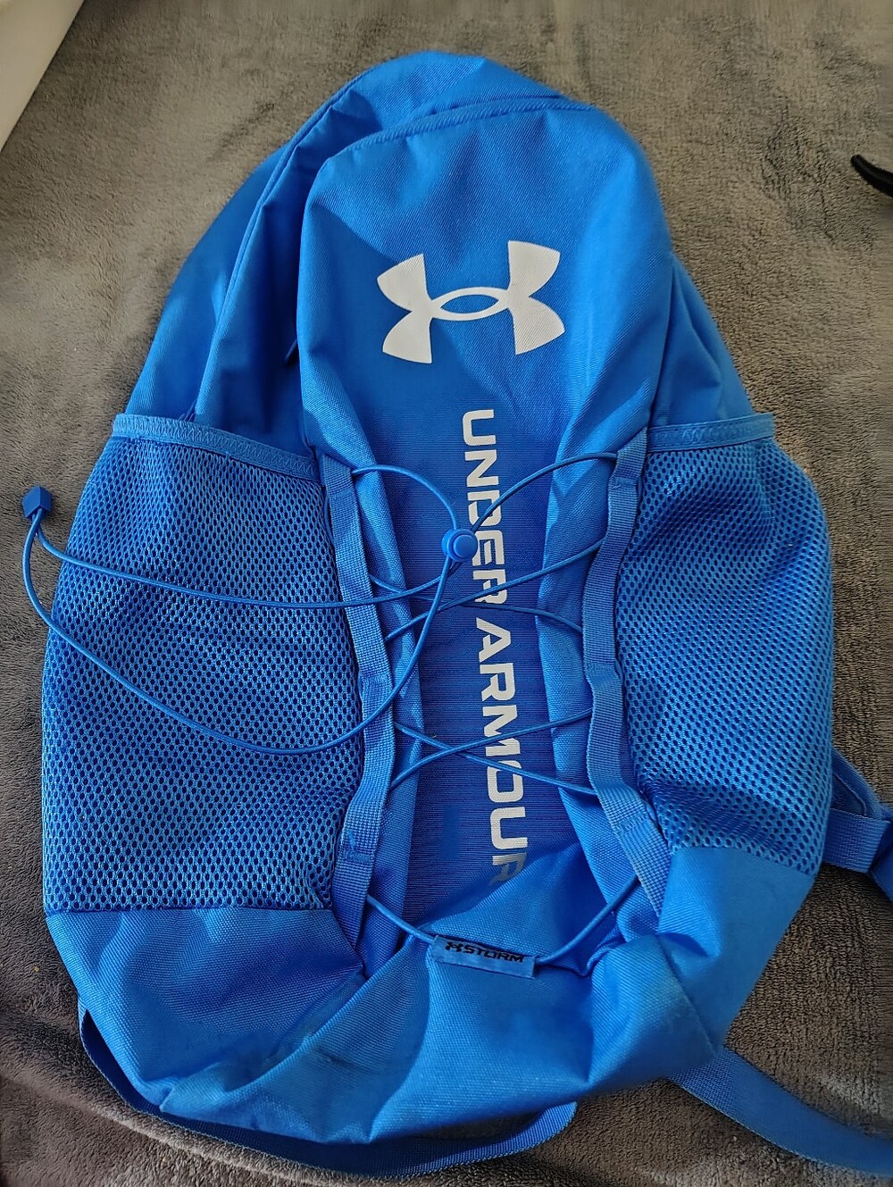 Under Armour Bright Blue Athletic Backpack with Bungee Cord